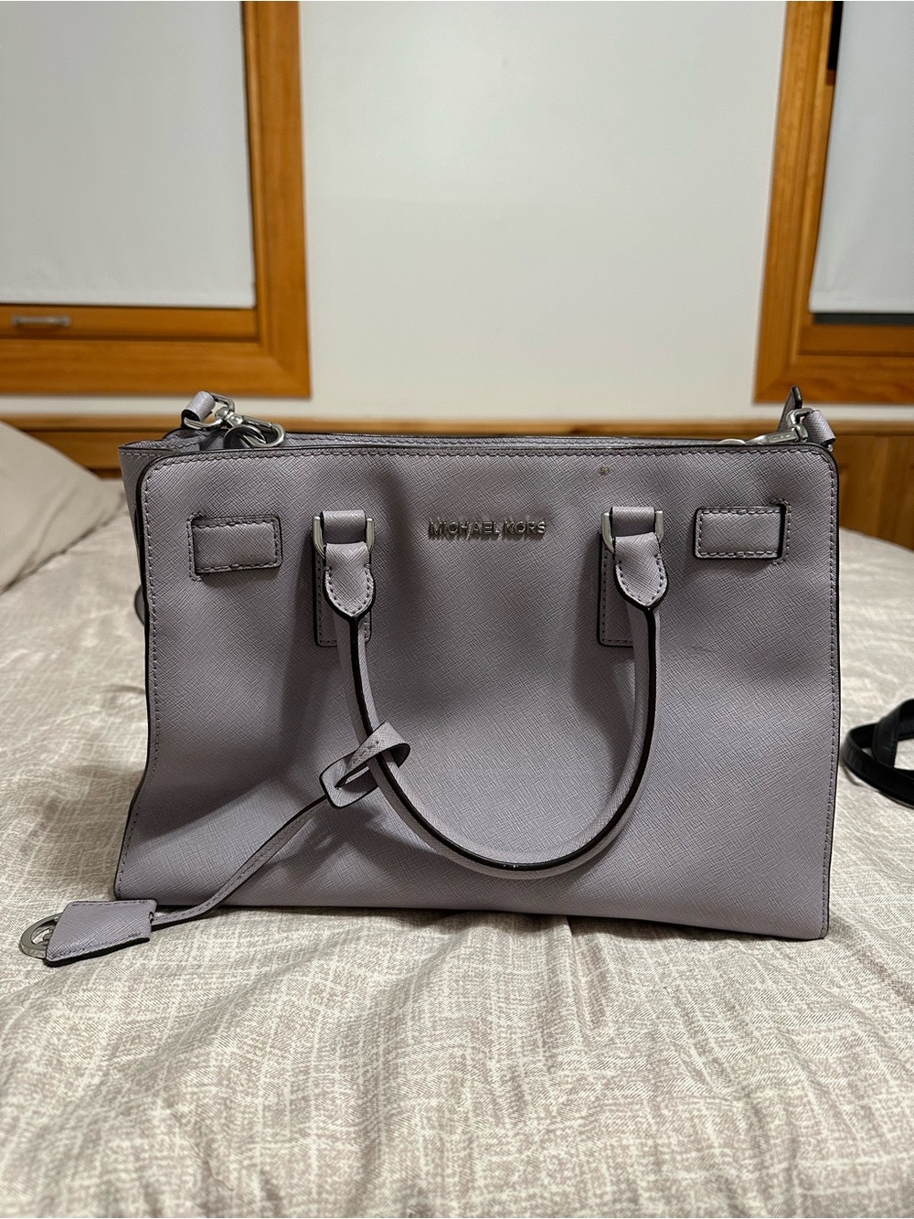 Michael Kors Lilac Saffiano Leather Satchel